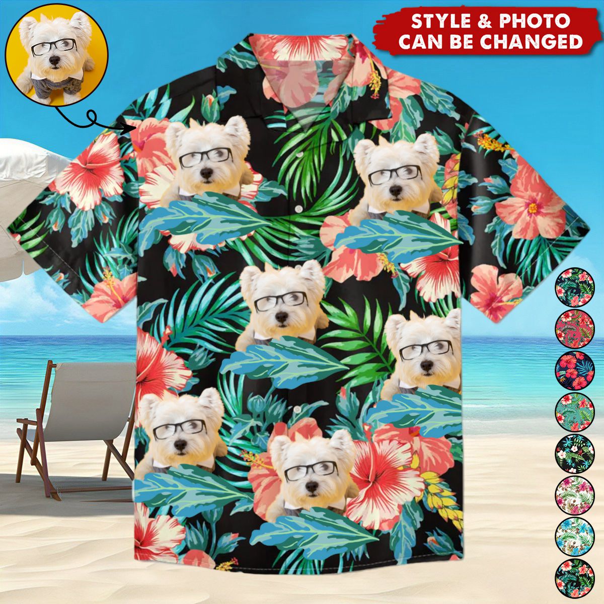 Custom Photo Human And Pet Faces - Gift For Men, Women, Dog And Cat Lovers - Personalized Hawaiian Shirt