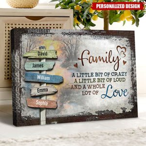 Personalized Family Crazy Loud Love Vintage Sunset Poster