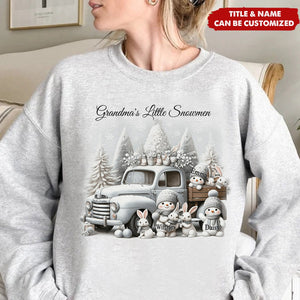 Grandma's Little Snowmen Personalized Sweatshirt