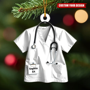 Personalized Nurse Ornament Gift, Custom Nurse Gift, Doctor Christmas Ornament