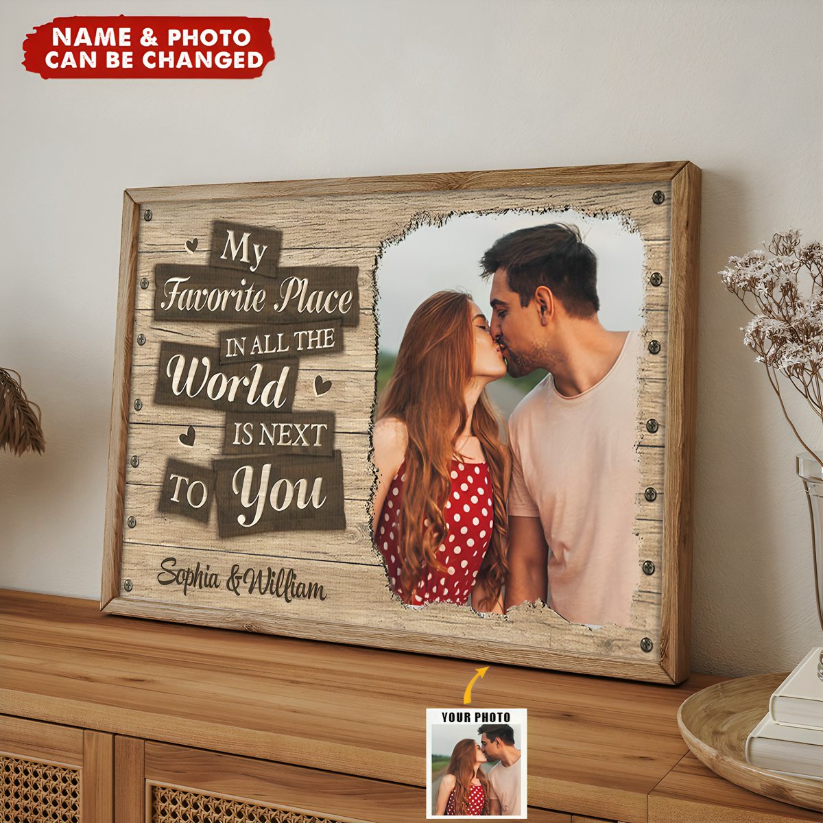 I Love To Stay Next To You - Personalized Horizontal Poster