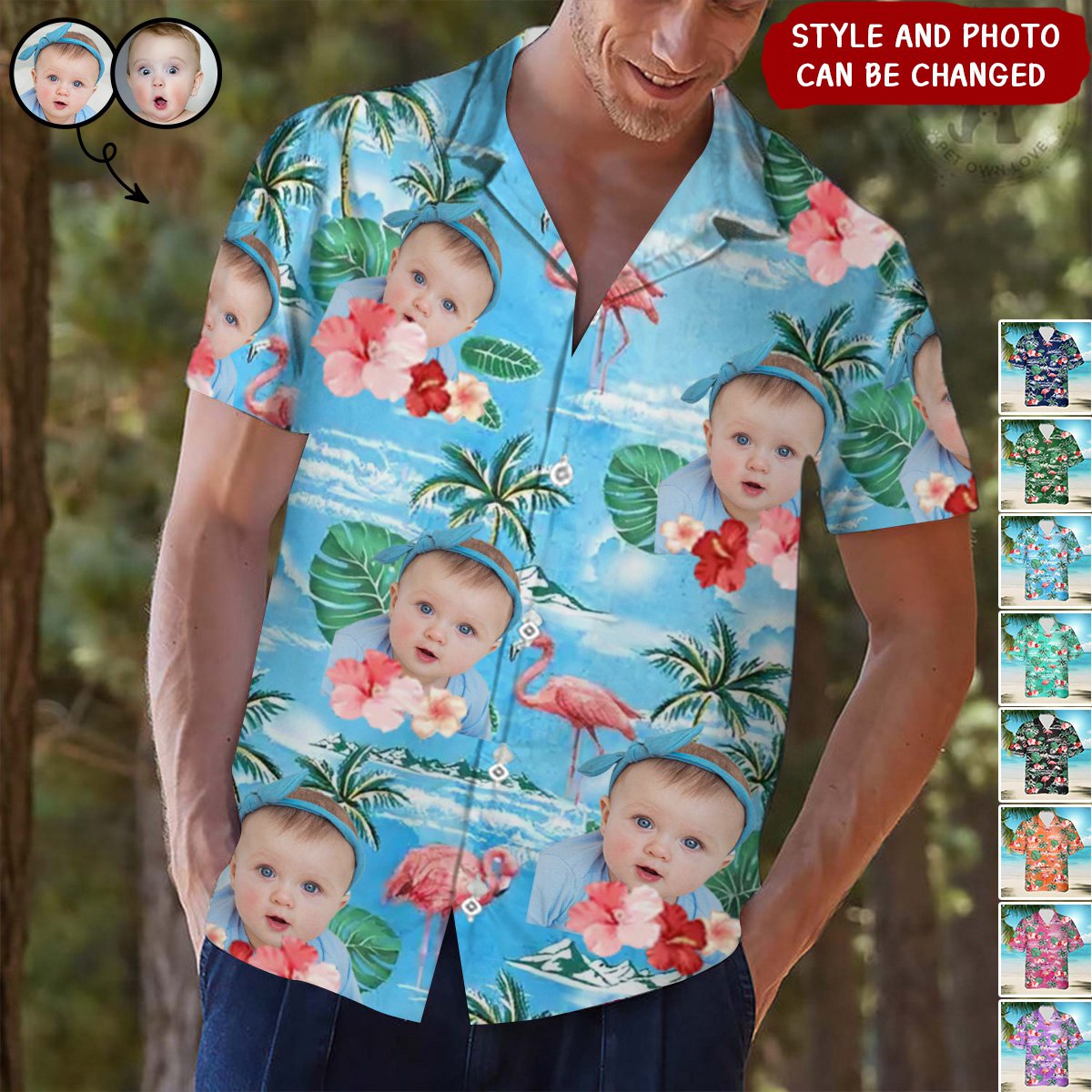 Custom Photo I'm Ready To Go To The Beach - Personalized Custom Unisex Tropical Hawaiian Aloha Shirt - Summer Vacation Gift, Gift For Family, Pet Owners, Pet Lovers