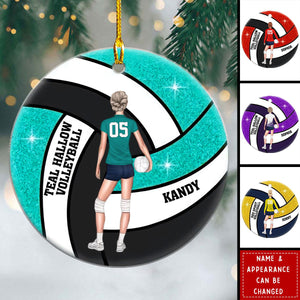 Volleyball Girl Ornament Personalized, Christmas Gift for Sport Lover, Christmas Decoration, Team Gift, Senior Gift