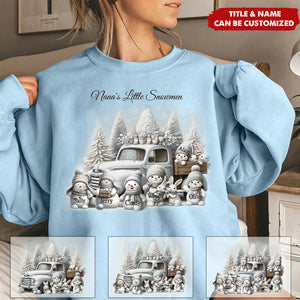 Grandma's Little Snowmen Personalized Sweatshirt