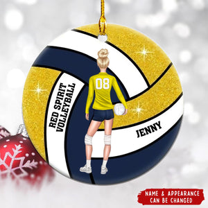 Volleyball Girl Ornament Personalized, Christmas Gift for Sport Lover, Christmas Decoration, Team Gift, Senior Gift