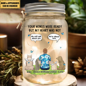 Your Light Will Always Shine In My Heart - Memorial Personalized Mason Jar Light - Sympathy Gift For Pet Owners, Pet Lovers