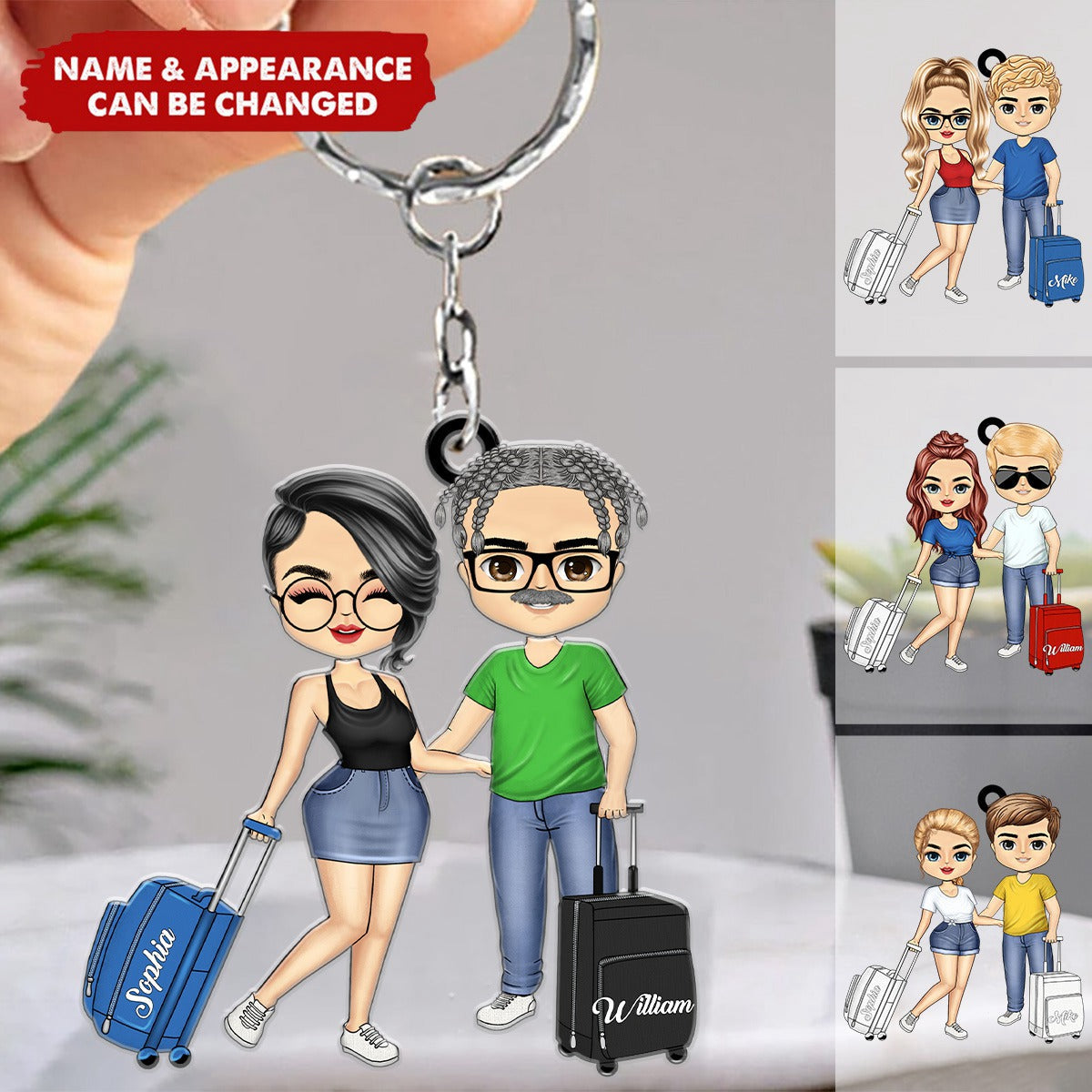 Our Adventure Travel Couples - Personalized Acrylic Keychain