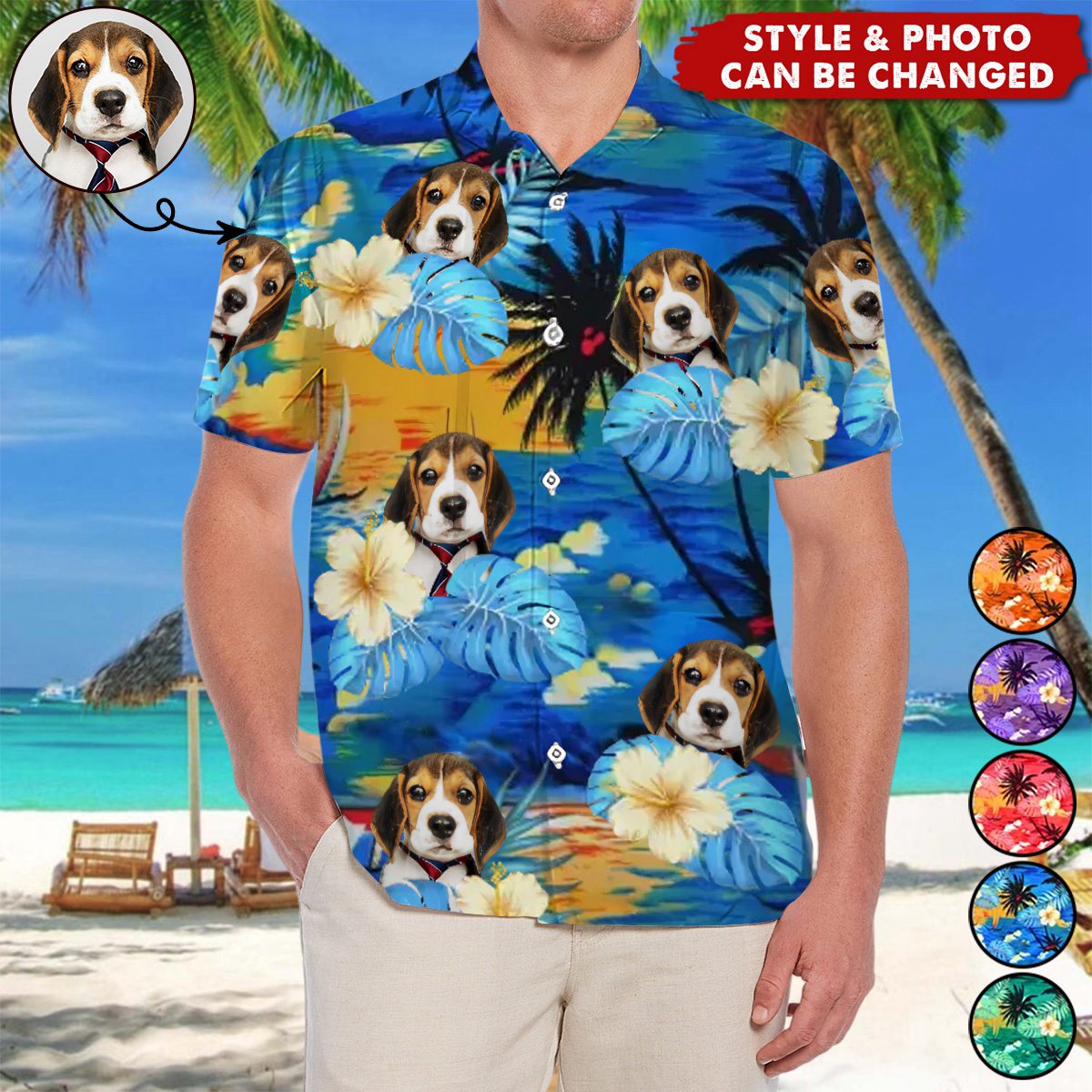 Custom Photo Forget The City, We Enjoy Our Summertime - Personalized Tropical Hawaiian Aloha Shirt - Gift For Pet Owners, Pet Lovers