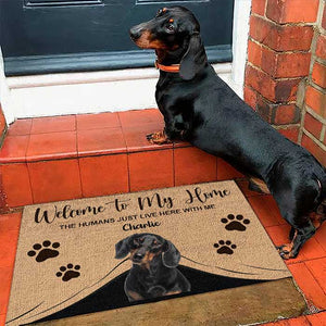 Welcome To My Home - Upload Image - Funny Personalized Decorative Mat, Doormat