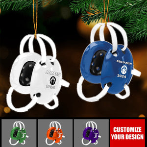 Personalized Wrestling Helmet Christmas Ornament, Gift For Wrestler